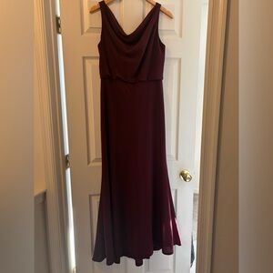 Maroon floor length gown